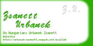 zsanett urbanek business card